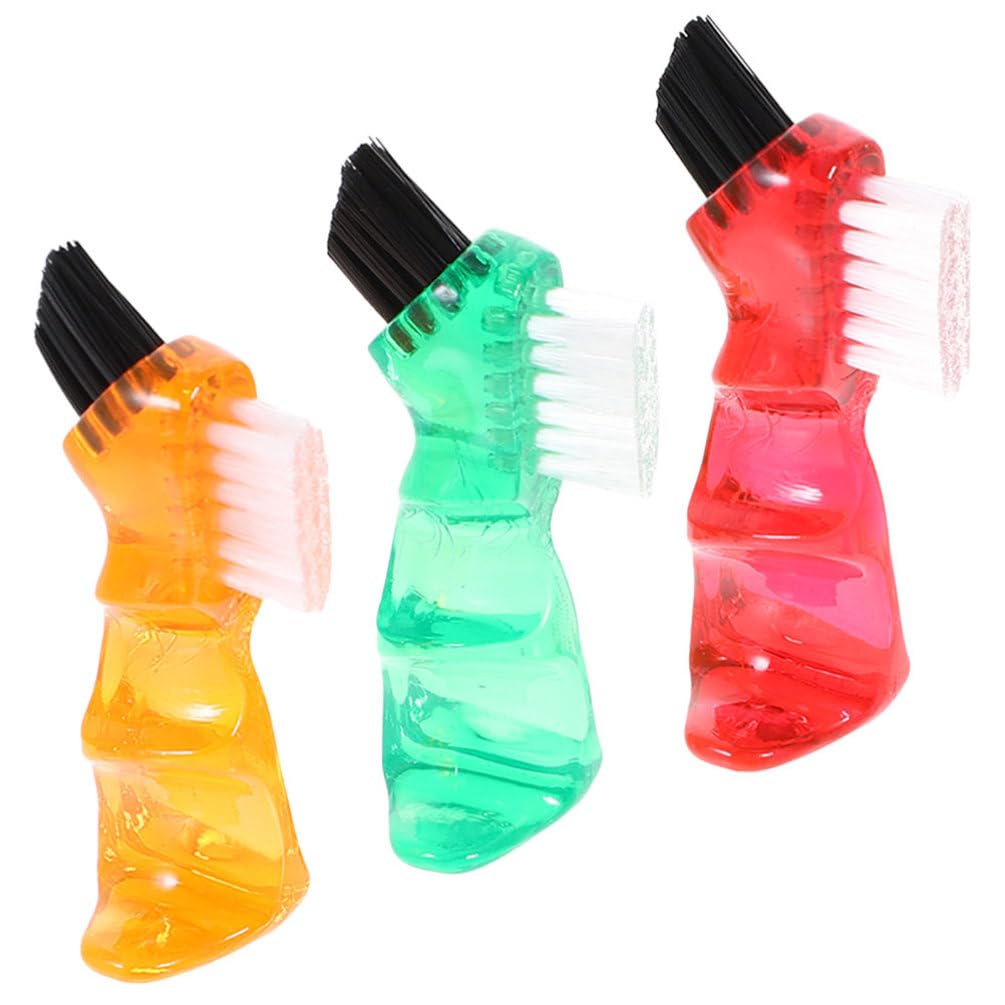 Ipetboom 3Pcs Multi-Functional Denture Brushes - Household Denture Cleaner, Portable Cleaning Brushes, Creative Small Portable Mini Denture Cleaning Home Accessory