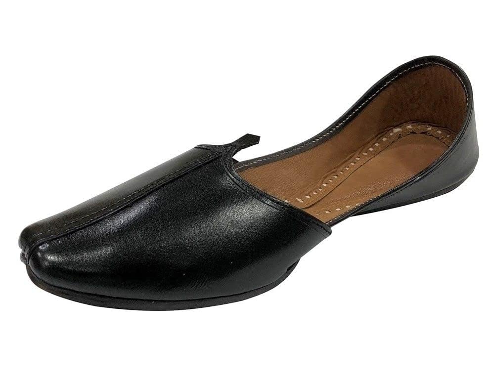 Shoe Bazar Punjabi Mojaris Mens Leather Jutti Wedding Khussa for Groom Traditional Indian Footwear Ethnic Peshawari Loafers2