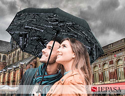 Image of Spar. Saa Double Layer Inverted Umbrella with C-Shaped Handle, Anti-UV Waterproof Windproof Straight Umbrella for Car Rain Outdoor Use