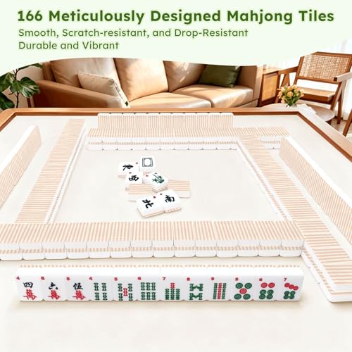 Juego de Mahjong Americano con 166 fichas acrílicas miniatura 7