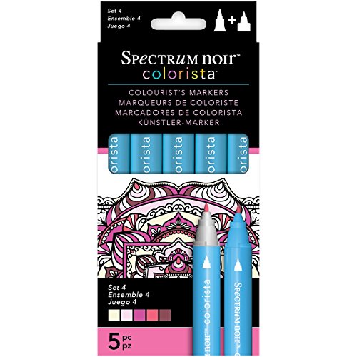 Image of Spectrum SPECN-C-MSET4 Noir Colorista Set 4 Markers, Multi-Colour, 5-Piece