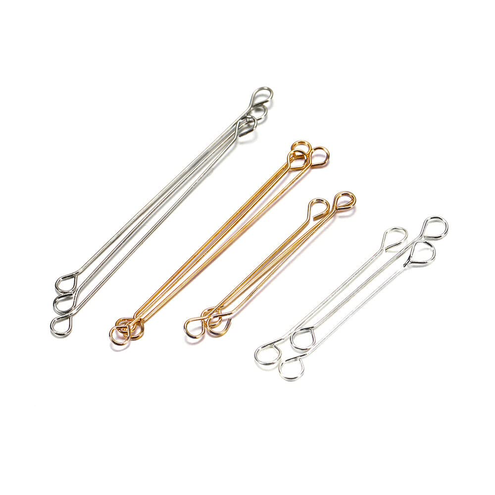 Head Pin, 2 Sterling Silver 3 Ball Fringe Dangle Bead 23 Gauge 1.5 Inches Long Z