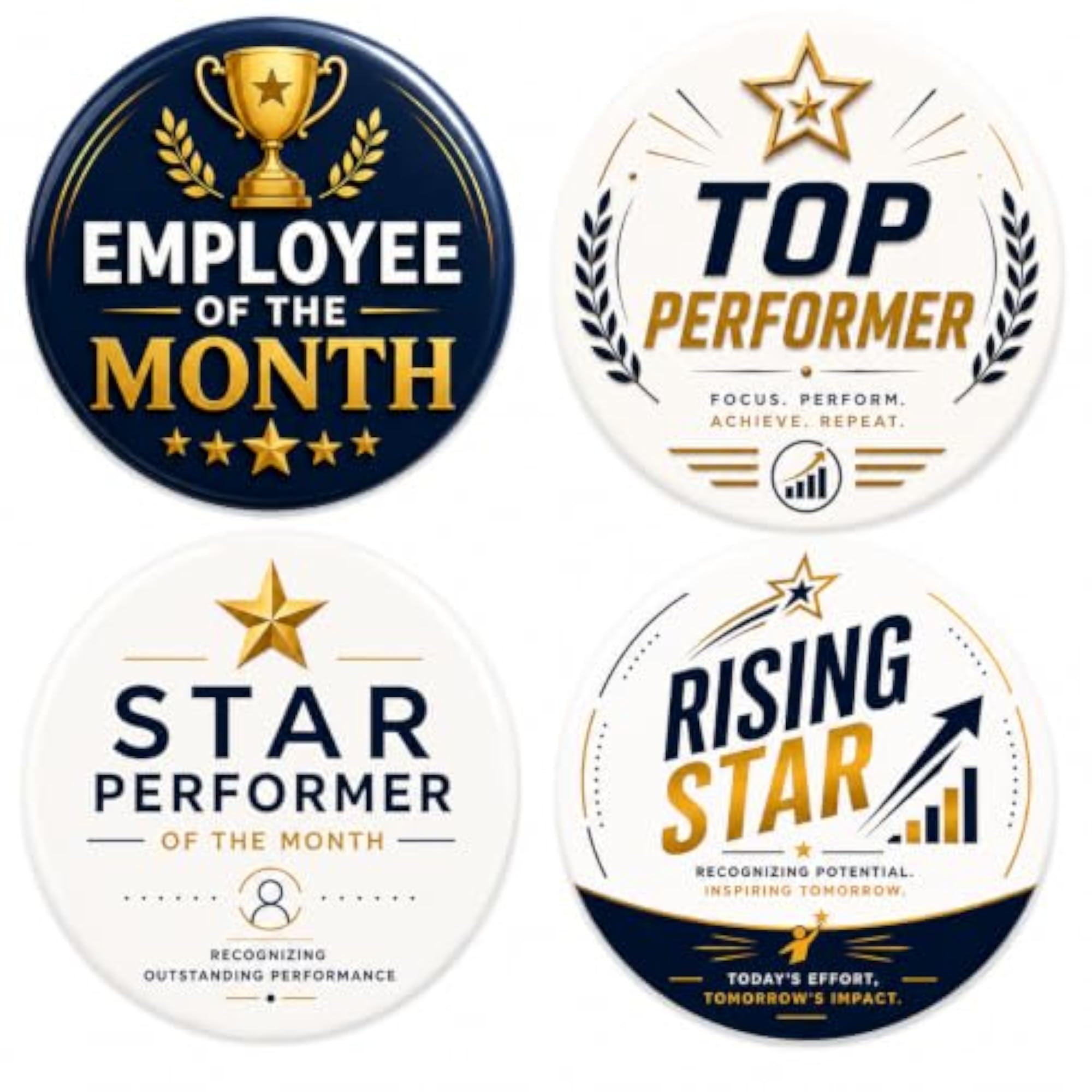 Employee Recognition Badge Combo Pack of 4