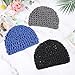 3Pcs Hair Net Soft Rayon Mesh Crocheted Hairnet Sleep Cap Mesh Cover Curls Hair Net Snoods Elastic Hairnet Hair Cover Accessories for Women Men Night Sleeping Thick Long Short Curls Hair
