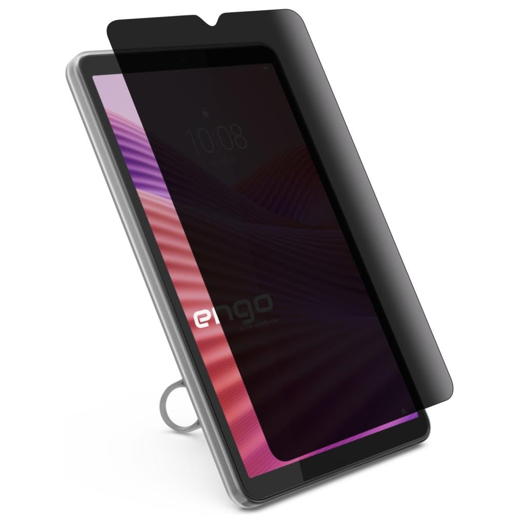 Engo Lenovo Tab One Tb305xu 8.7 İnç İle Uyumlu Hayalet Ekran Koruyucu, Yandan Görünmeyen Anti-Spy Gizlilik (Privacy) Koruması, 9h Temperli Nano Kırılmaz Esnek Cam, Parlama Ve Parmak İzi Önleyici