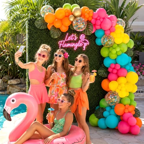 Image of Tropical Balloons, 60PCS Hawaiian Balloons, Summer Birthday Party Balloons