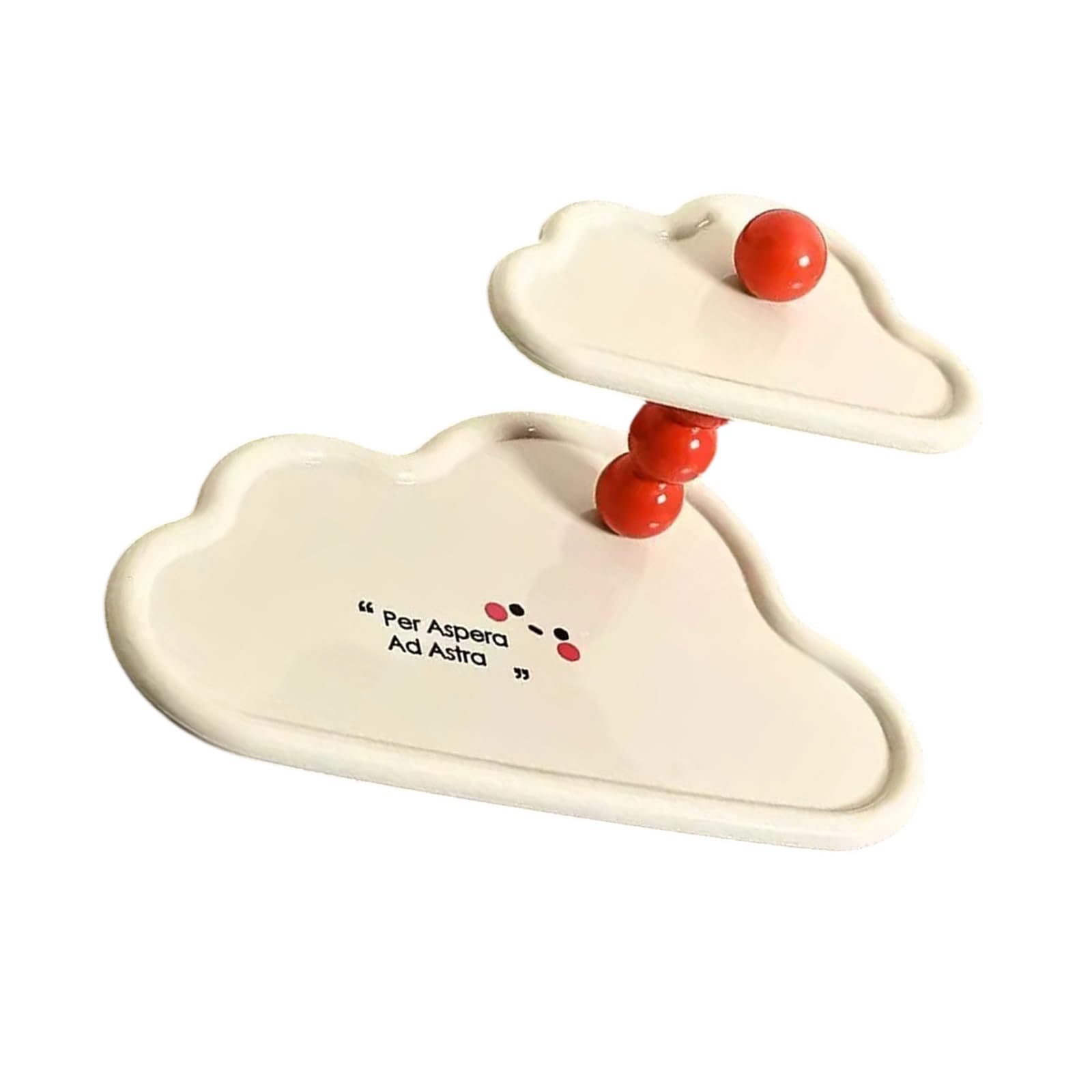 Tsophreniq Stylish Double Layer Cloud Shelf for Keys Jewelry Perfumes Sturdy ABS Plastics Modern Decor Double Layer Cloud Shelf