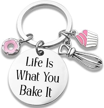 Baking Gift Chef Baker Gifts Christmas Gifts For Baker Baking Lover Keychain Gift Cupcake Keychain Cooking For Pie Culinary Students Cute Baking Thanksgiving Kitchen Presents
