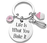 Zguhsadl Baking Gift Chef Baker Gifts Christmas Gifts For Baker Baking Lover Keychain Gift Cupcake Keychain Cooking For Pie Culinary Students Cute Baking Thanksgiving Kitchen Presents