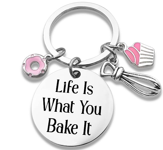 Zguhsadl Baking Gift Chef Baker Gifts Christmas Gifts For Baker Baking Lover Keychain Gift Cupcake...