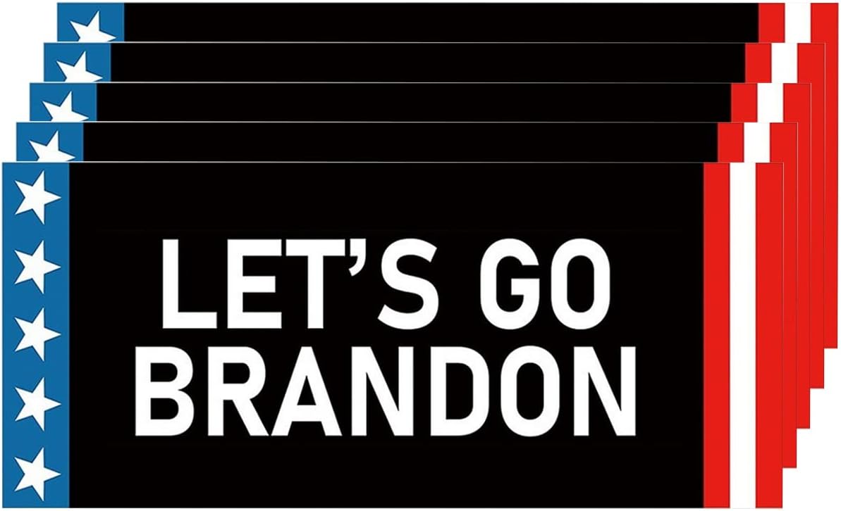 5 Pack Lets Go Brandon - Car Bumper Sticker Decal