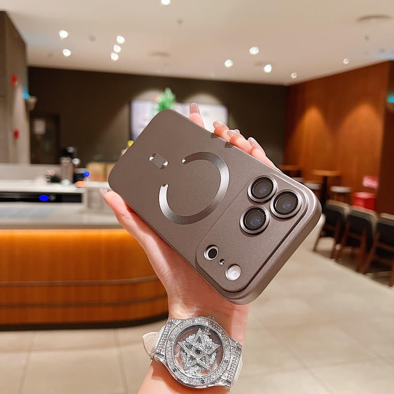 Premium Mag-Safe Case for iPhone 17 Pro | Shockproof & Anti-Scratch Cover | Soft Silicone with Wireless Charging | Camera Lens Guard – Grey