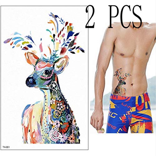 Preisvergleich Produktbild Handaxian 3pcsPink niedlicher Fuchs vertrauter Aquarellfuchs-Tätowierungsaufkleber wasserdicht