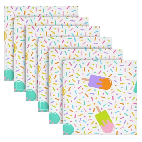 Servilletas de Tela Set de 6 Popsicle Coloridas 20x20in miniatura 2