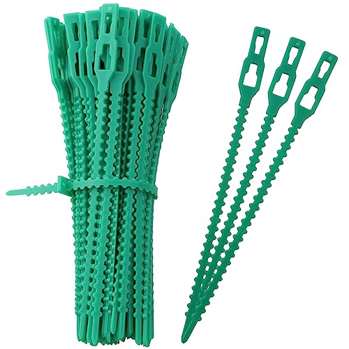200-Piece Adjustable Garden Ties - Reusable Green Twist Ties for Plants