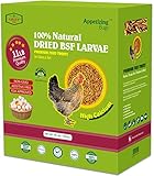 Dried Black Soldier Fly Larva/Dried Mealworms - 11 LBS - 100% Natural BSF Larvae - 85XMore Calcium...