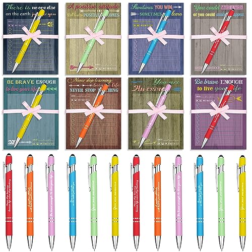 Bloc-notes de motivation Outus avec stylos positifs pour organisation de bureau