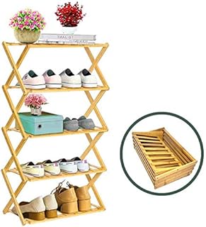 Rayuda Foldable Large Shoe Rack with 5 Tier Stable and Durable, 89 x 49 x 25 cm, Suitable for Living Room, Balcony and Bathroom as Decorative Racks and Flower Stand.