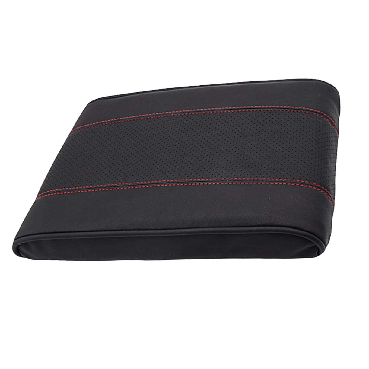 Ciieeo Funda y de Reposabrazos Cubierta para Coche Central Negra de Cuero Artificial Algodón Viscoelástico, Protección Cómoda para Interior