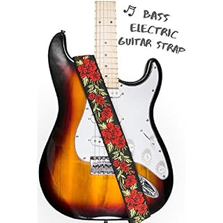 Sangle de Guitare Fleur Rose en Coton Vintage Tisse pour Basse Guitare Acoustique Électrique Accessoires, Médiators… - Les Beatles, Paul McCartney, John Lennon, RIngo Starr, George Harrison Sangle de Guitare Fleur Rose en Coton Vintage Tisse pour Basse Guitare Acoustique Électrique Accessoires, Médiators… – Image 2
