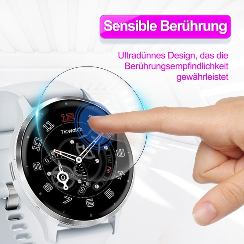 SkyKeep Schutzfolie Garmin Venu 3s - 4 Stück Panzerglas Display Schutz