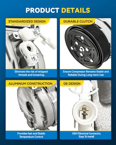 Image of PHILTOP 2021752R Air Conditioner AC Compressor with Clutch for Scion tC 2007-2010