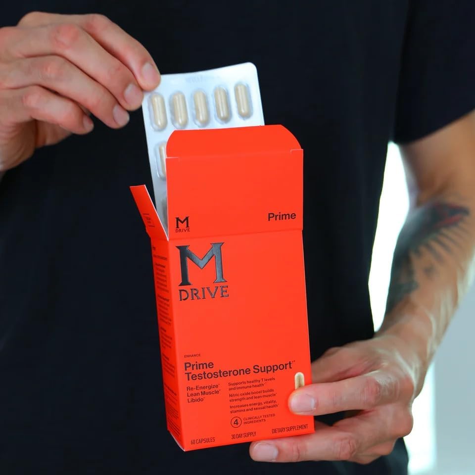 Mdrive Prime - Men's T-Support Supplement, Max Energy, Focus & Lean Muscle, KSM-66 Ashwagandha, S7 Nitric Oxide Booster, Bioperine and DHEA,15 Servings, 30 Count - Image 8