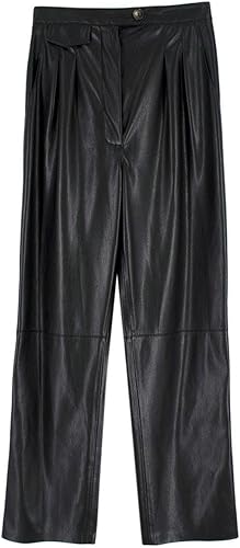 Nanushka Pantalones de Cuero Vegano Negro Segunda Mano