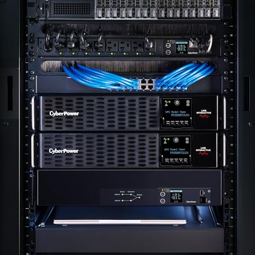 Image of CyberPower PR1500RT2UCN Smart App Sinewave UPS Battery Backup and Surge Protector, 1500VA /1500W, 8 Outlets, 2U Rack /Tower, Pre-Installed RMCARD205, Built-in Cloud Monitoring, UL Certified