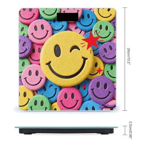 Balanza Digital Amarilla Star Happy Face para Baño miniatura 2