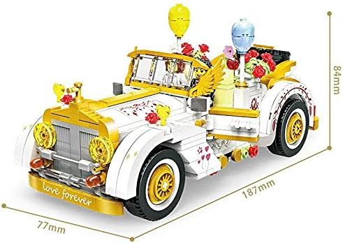 Miniatura 4 de ZheGao Blocks - Bloques de boda para amantes de los autos, regalo para niños, bloques de construcción, juguetes de ladrillos para niñas,