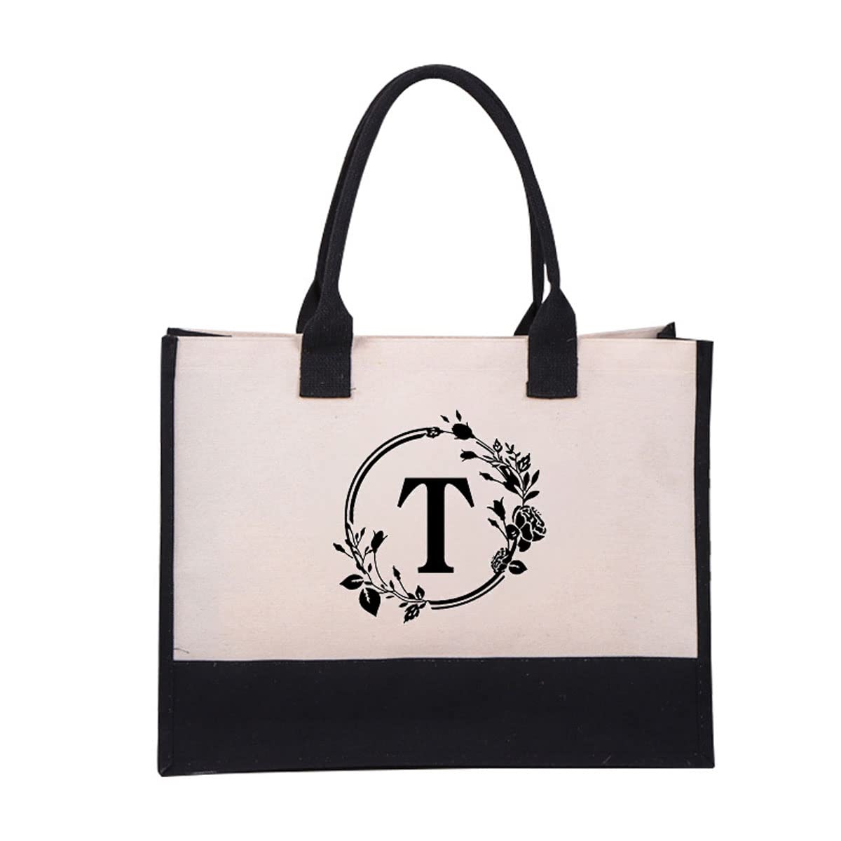 Women's canvas handbag letter gift bag is a holiday gift for bridesmaids, friends, birthdays, mothers and teachers