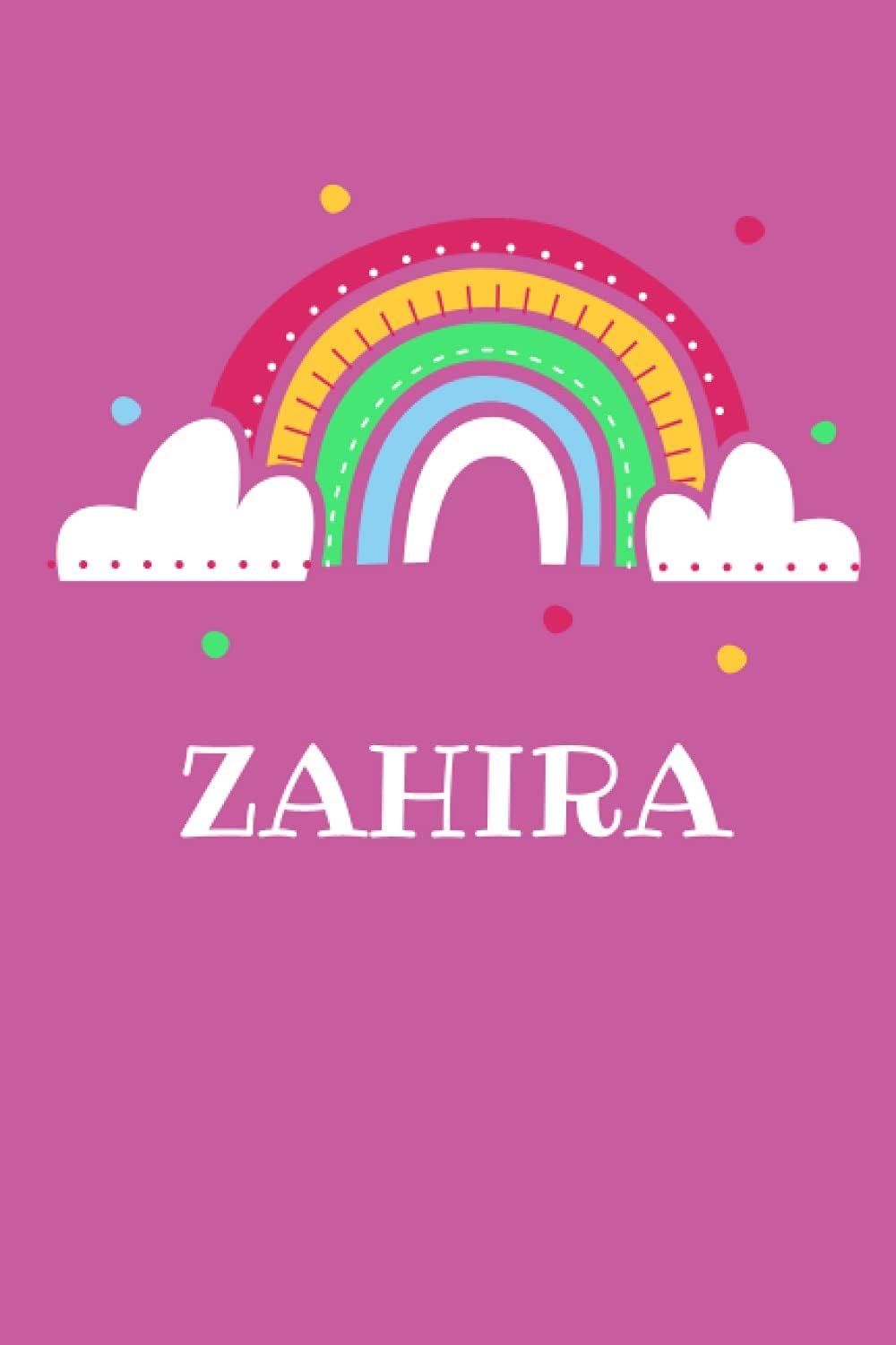 Zahira Notebook: Lined Notebook with personalized name, 6x9'', 100 pages, matte cover