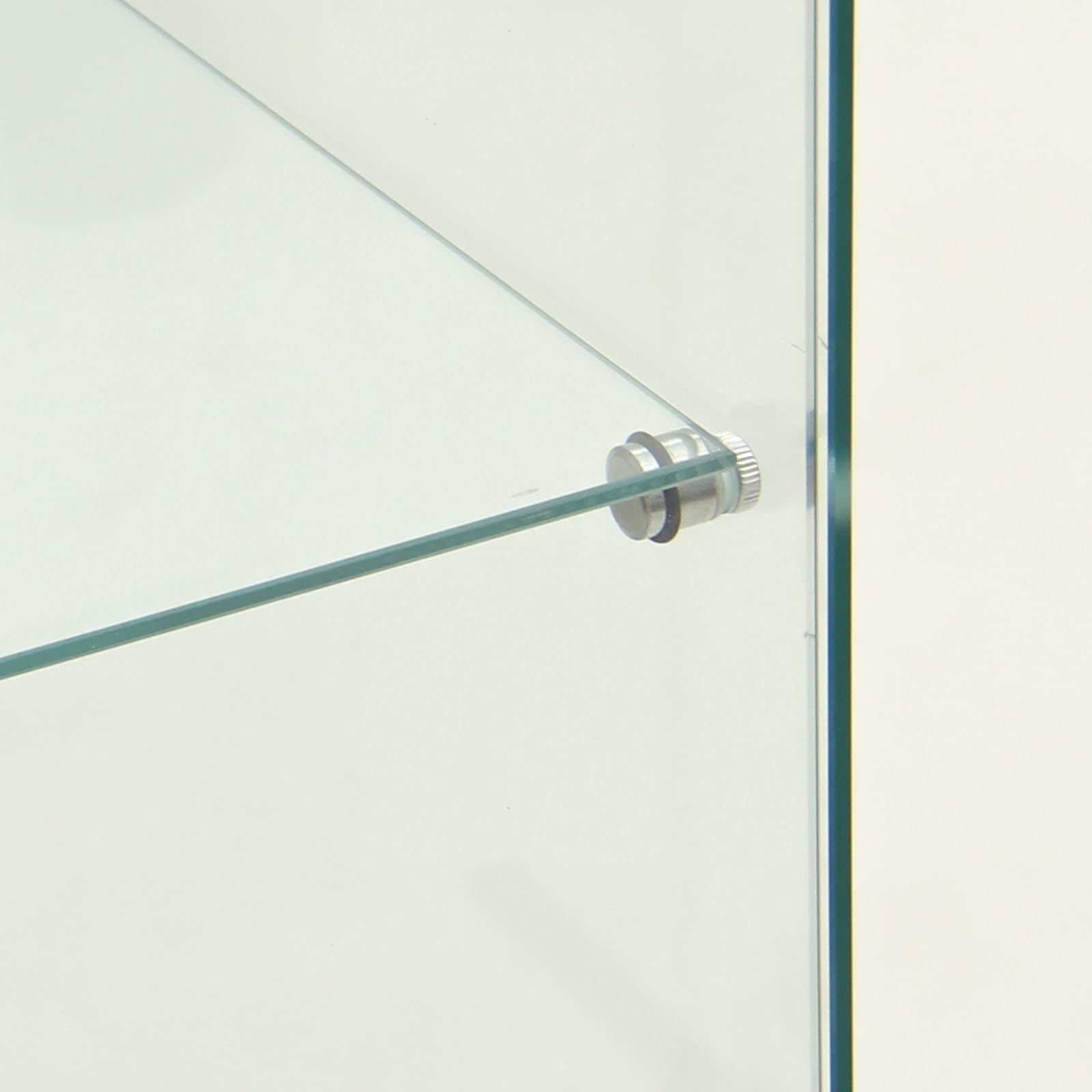 Vitrina de cristal, cristal de cuatro capas con puerta y cerradura, iluminación LED, moderna vitrina de colección para dormitorio, salón y comedor, 164 x 42,5 x 36,5 cm