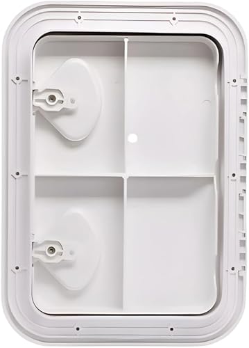 Miniatura 2 de SEAFLO Marine Boat Deck Rectangular Access Hatch - White/Black, Lock and Key/Regular Blanco