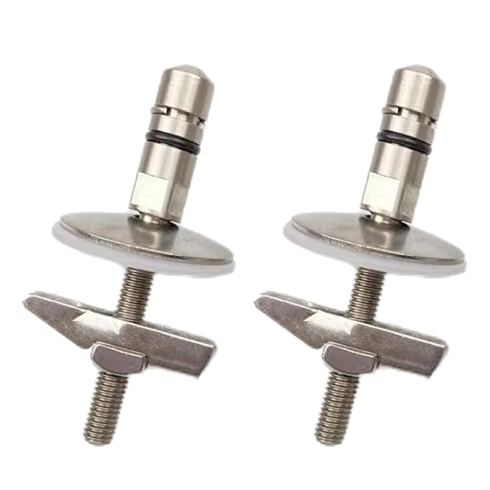 Qunyince 2Pcs Toilet Seat Fixing Hinge Compatible with HARO & LUVETT, Stainless Steel Toilet Lid Hinge Fixing Bracket, M6 x 71.5mm
