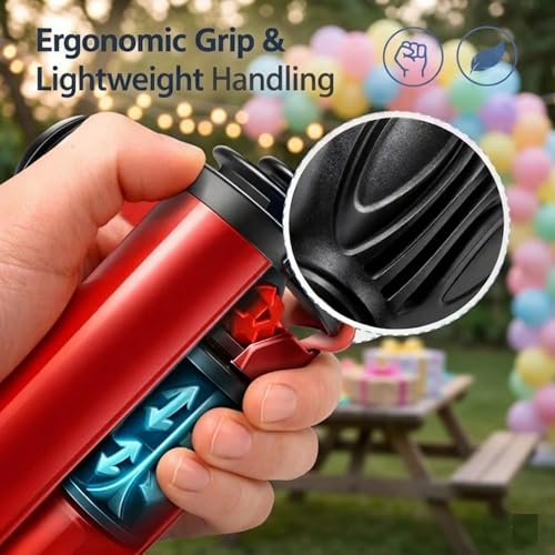 Image of Partycat Manual Balloon Pump with 25 Multicolor Latex Balloons - Fast Inflation, Durable Party Starter Kit for Birthdays, Anniversaries, Baby Showers, Festive Decorations & More