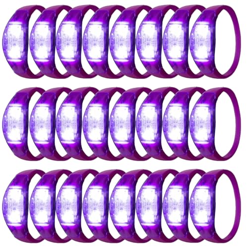 100 Pcs LED Bracelets Sound Activated with Flashing LED Strobe Music Control Light Up Bracelets for Rave, Game Prizes, Birthday Party Favor,Valentine's Day gift