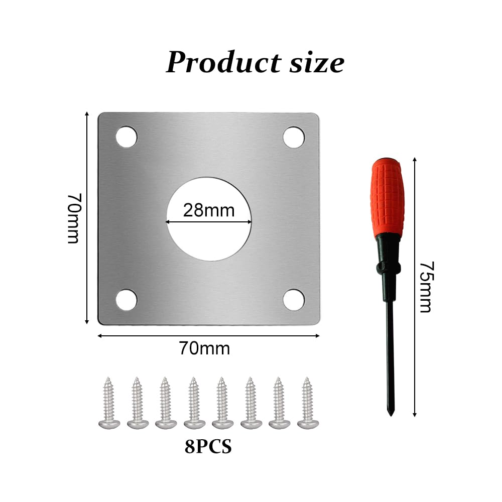 Caisses de Protection pour Nichoir 28 mm en Acier Inoxydable avec 8 vis et Tournevis 2 Pièces
