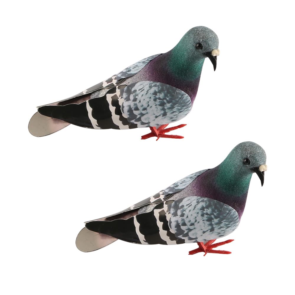 2 Pezzi di Decorazioni di piccioni di Simulazione, Accessori per la Fotografia, Modelli di piccioni per la Decorazione del Giardino casa, Sfondo di ripresa, Statuette di piccioni Impermeabili
