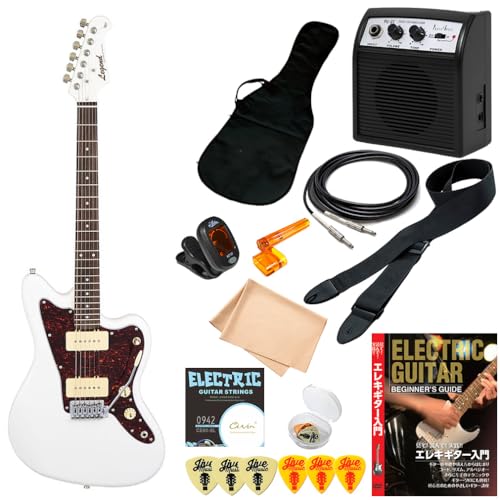 エレキギター 初心者セット 12点 Legend LJM-Z ホワイト ジャズマスター タイプ