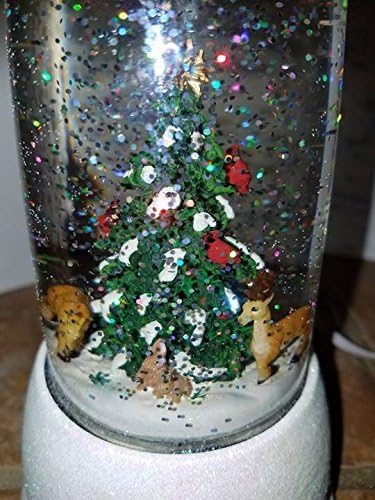 Roman Inc. Lighted Snowglobe Christmas Tree with Deer and Cardinals 38059