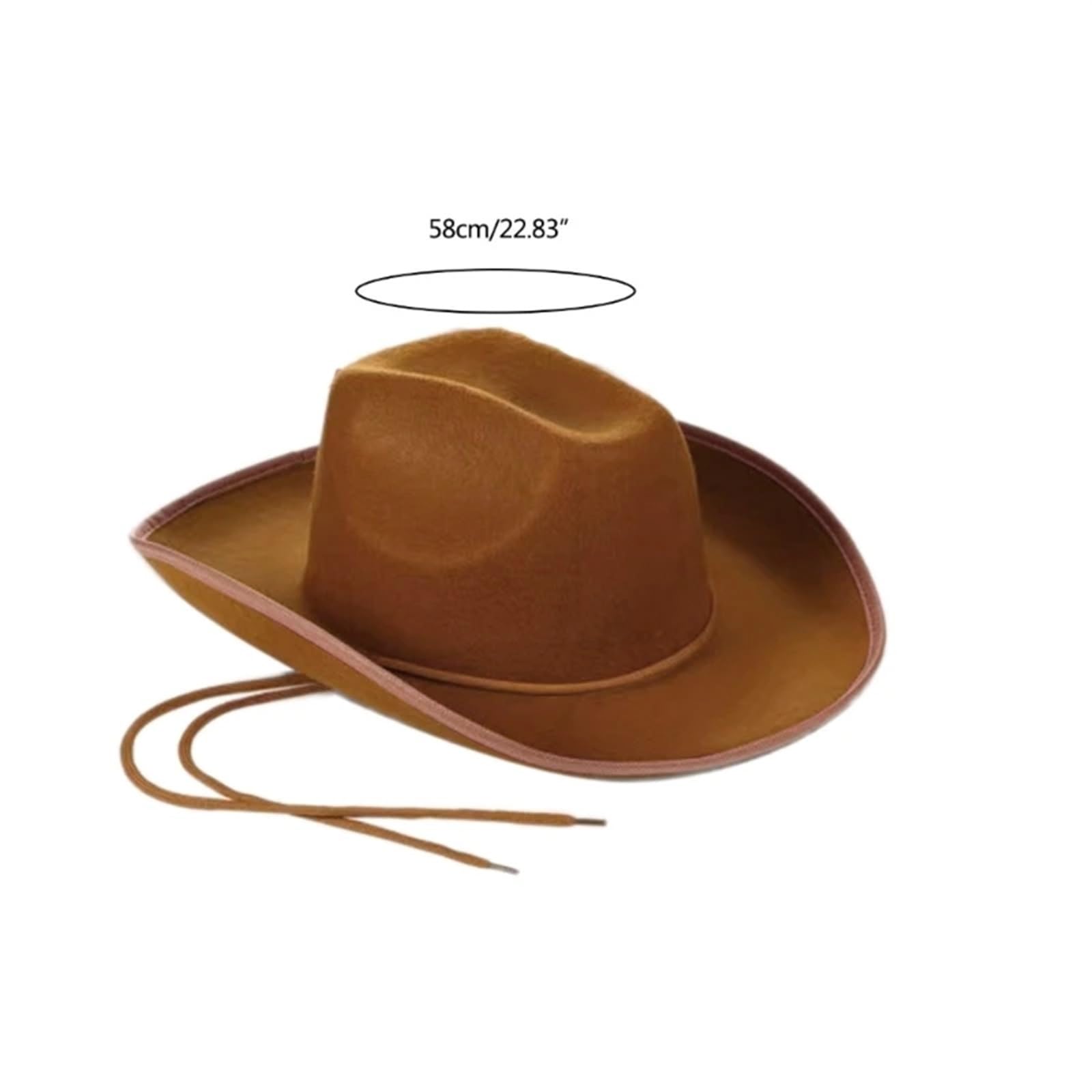 Cappello Cowboy Berretto da Cowboy con Tesa Western Jazz Cappello in Feltro Cappelli Casual Leggeri in Tinta Unita for Donna Uomo Tessuto Spesso