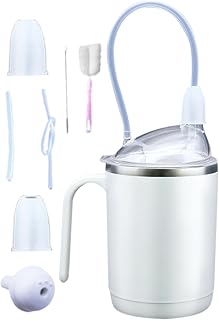 Konvalescent matningskopp, Vuxen Sippy Cups för äldre Spillsäkert | Drickskopp med sugrör för funktionshindrade patient Moderskap Äldre Funktionshindrad patient Begränsad rörlighet Svä