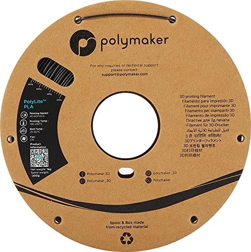 Image of Polymaker Glitter PLA Filament 1.75mm, Galaxy Black, 1kg - Twinkling Filament, Dimensional Accuracy + /- 0.03mm (0.6mm Nozzle Required)