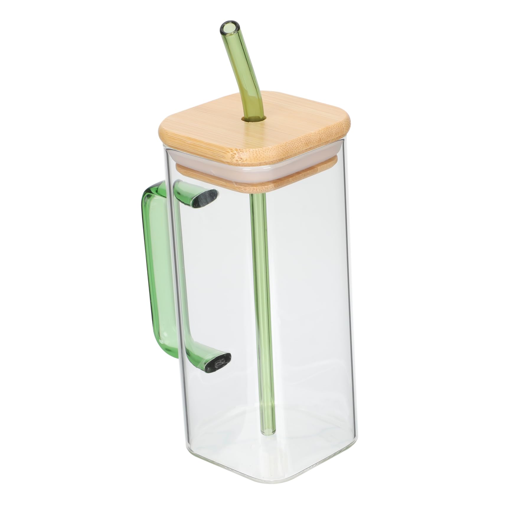 OFFSCH Functional Drink Cup Glass Water Cup Handle Safe for Beer Water Juice Milk Soda