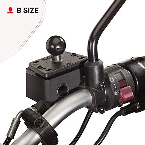 ram mounts ram b 345u centered reservoir cover ball base with b size 1 ball for motorcycles
