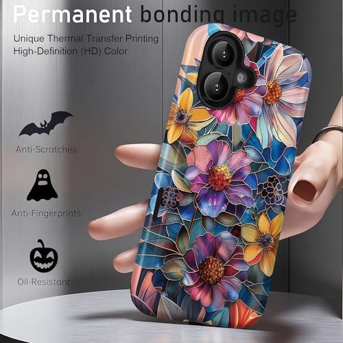 Coque iPhone 17 esthétique avec fleurs vibrantes style chic pour filles