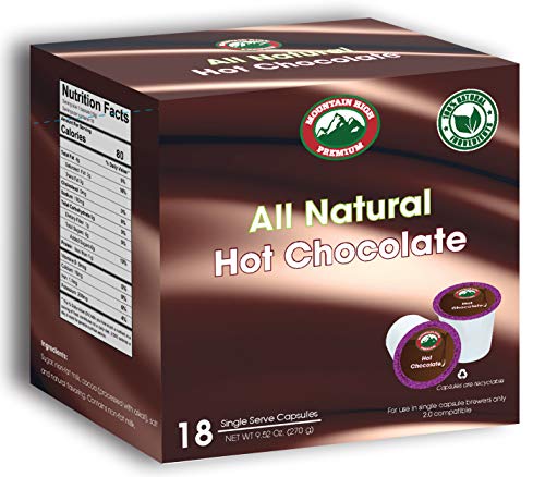 Mountain High All Natural Hot Chocolate K Cups 2.0 Compatible (Milk Chocolate, 72)