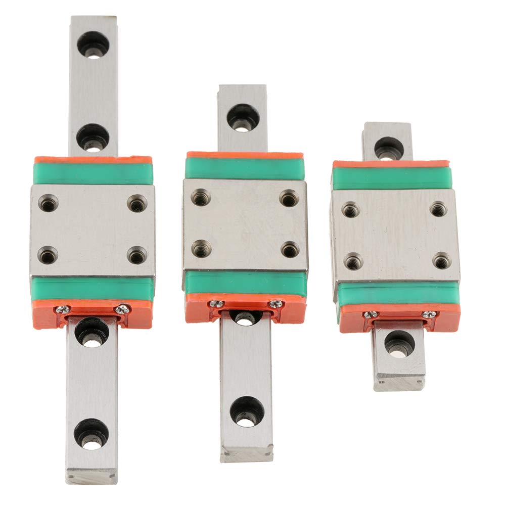 Linear Motion Guides, LML7B Miniature Linear Rail Guide 7mm Width + Slide Block for 3D Printer and CNC Machine (70mm)